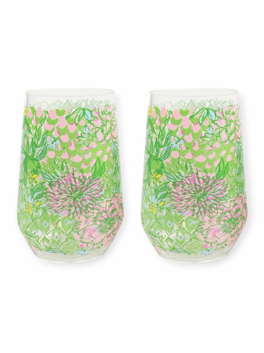 NWT Lilly Pulitzer Acrylic Wine Glass Set